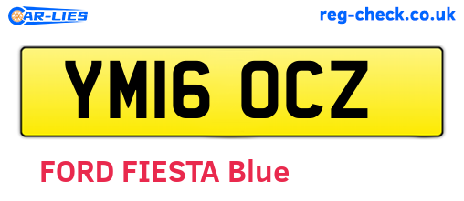 YM16OCZ are the vehicle registration plates.