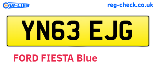YN63EJG are the vehicle registration plates.