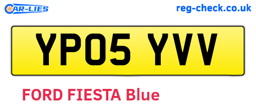 YP05YVV are the vehicle registration plates.