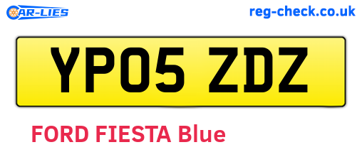 YP05ZDZ are the vehicle registration plates.