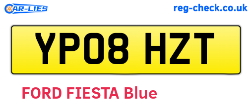 YP08HZT are the vehicle registration plates.