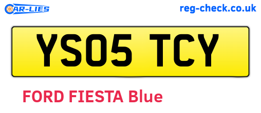 YS05TCY are the vehicle registration plates.