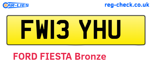 FW13YHU are the vehicle registration plates.