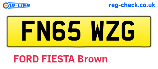FN65WZG are the vehicle registration plates.