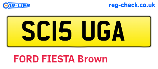 SC15UGA are the vehicle registration plates.