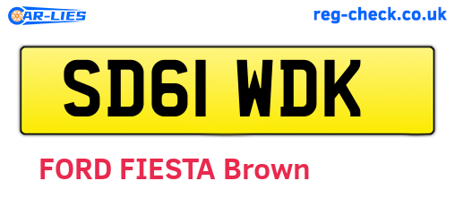 SD61WDK are the vehicle registration plates.