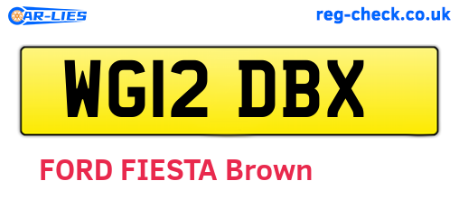 WG12DBX are the vehicle registration plates.