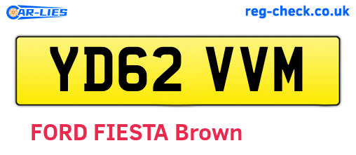 YD62VVM are the vehicle registration plates.
