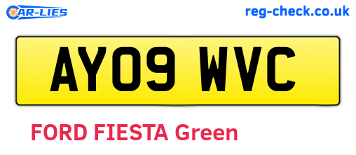 AY09WVC are the vehicle registration plates.