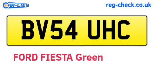 BV54UHC are the vehicle registration plates.