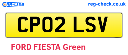 CP02LSV are the vehicle registration plates.