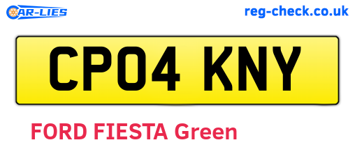 CP04KNY are the vehicle registration plates.