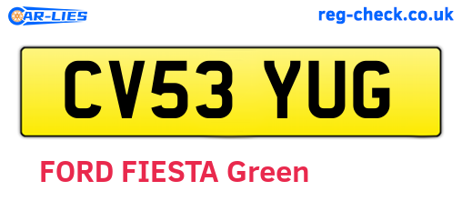 CV53YUG are the vehicle registration plates.