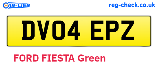 DV04EPZ are the vehicle registration plates.