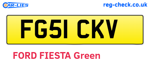FG51CKV are the vehicle registration plates.