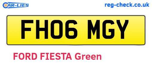 FH06MGY are the vehicle registration plates.