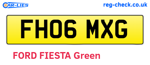 FH06MXG are the vehicle registration plates.