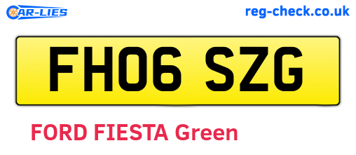 FH06SZG are the vehicle registration plates.