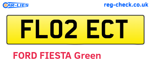FL02ECT are the vehicle registration plates.