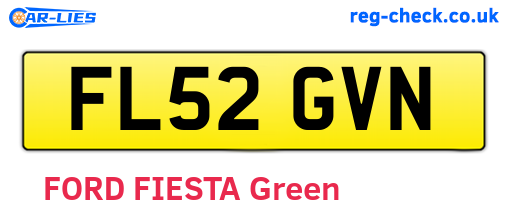 FL52GVN are the vehicle registration plates.