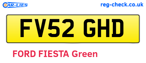 FV52GHD are the vehicle registration plates.