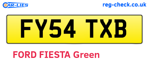 FY54TXB are the vehicle registration plates.