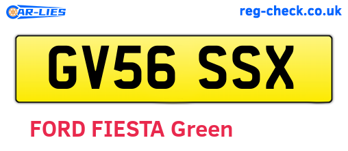 GV56SSX are the vehicle registration plates.