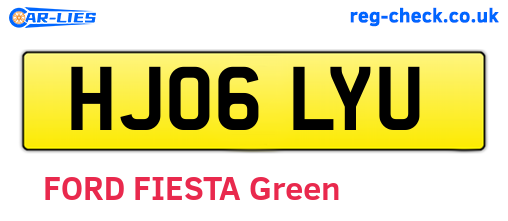 HJ06LYU are the vehicle registration plates.