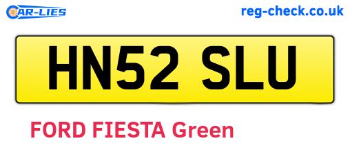 HN52SLU are the vehicle registration plates.