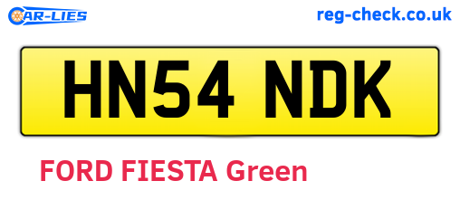 HN54NDK are the vehicle registration plates.