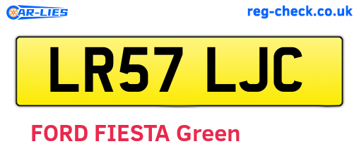LR57LJC are the vehicle registration plates.