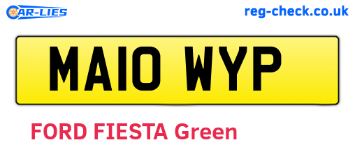 MA10WYP are the vehicle registration plates.