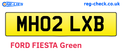MH02LXB are the vehicle registration plates.