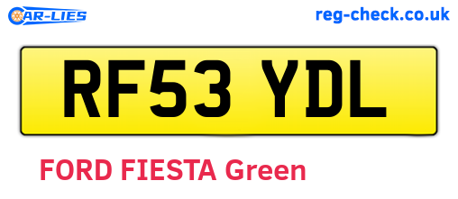 RF53YDL are the vehicle registration plates.