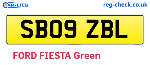 SB09ZBL are the vehicle registration plates.
