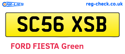 SC56XSB are the vehicle registration plates.
