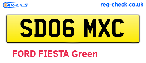 SD06MXC are the vehicle registration plates.