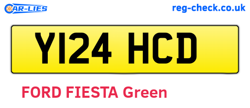 Y124HCD are the vehicle registration plates.