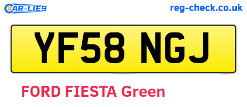 YF58NGJ are the vehicle registration plates.