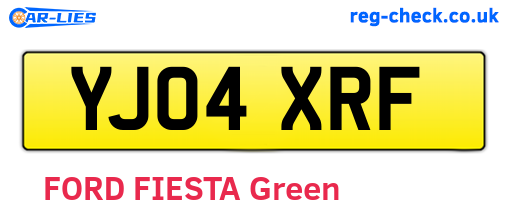 YJ04XRF are the vehicle registration plates.