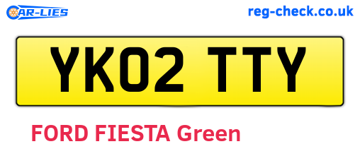 YK02TTY are the vehicle registration plates.
