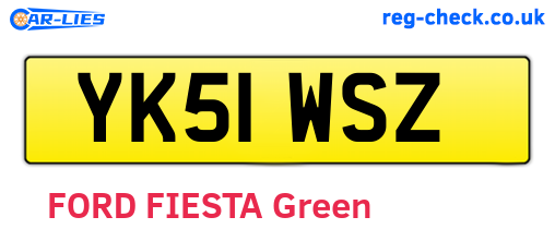 YK51WSZ are the vehicle registration plates.