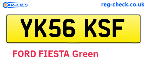 YK56KSF are the vehicle registration plates.