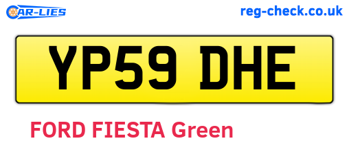 YP59DHE are the vehicle registration plates.