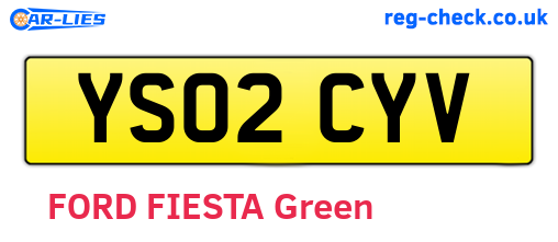 YS02CYV are the vehicle registration plates.