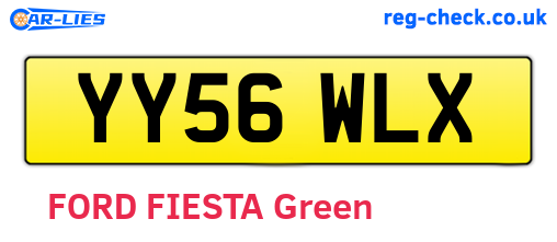 YY56WLX are the vehicle registration plates.