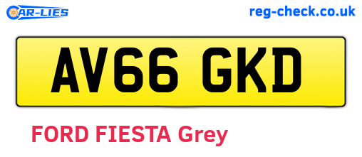 AV66GKD are the vehicle registration plates.