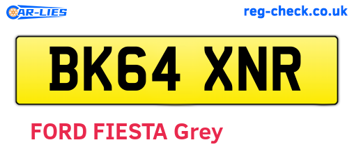 BK64XNR are the vehicle registration plates.