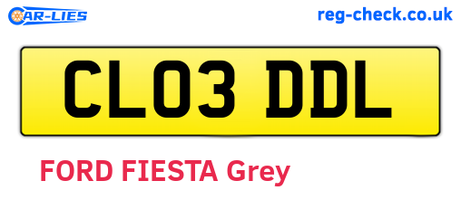 CL03DDL are the vehicle registration plates.