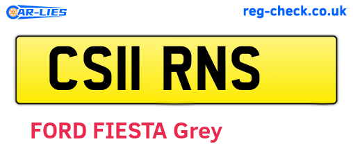 CS11RNS are the vehicle registration plates.